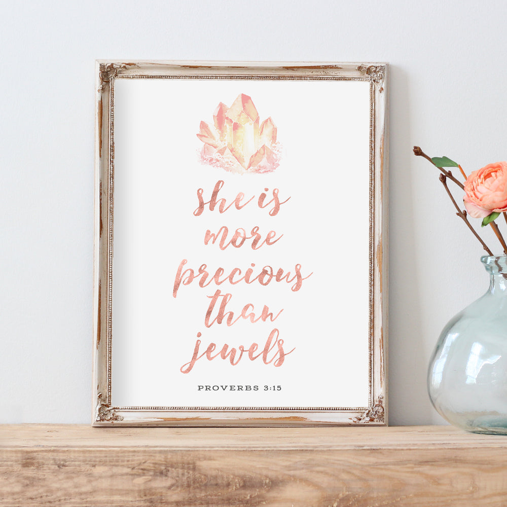Tribal Rose - She Is More Precious Than Jewels - Instant Download